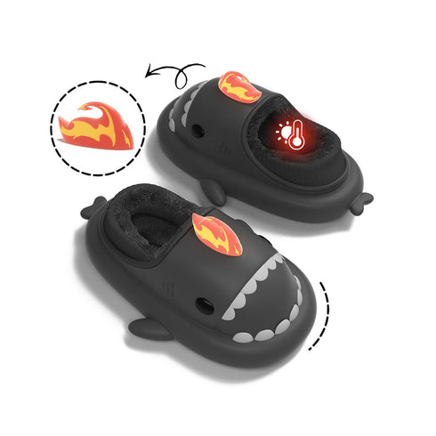 Sharkicks Basic - Hiver, Chaussons Requins Kaiju de Feu, Talon Couvert